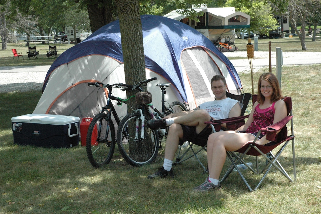 Camping Couple at Howell Station Recreation Area