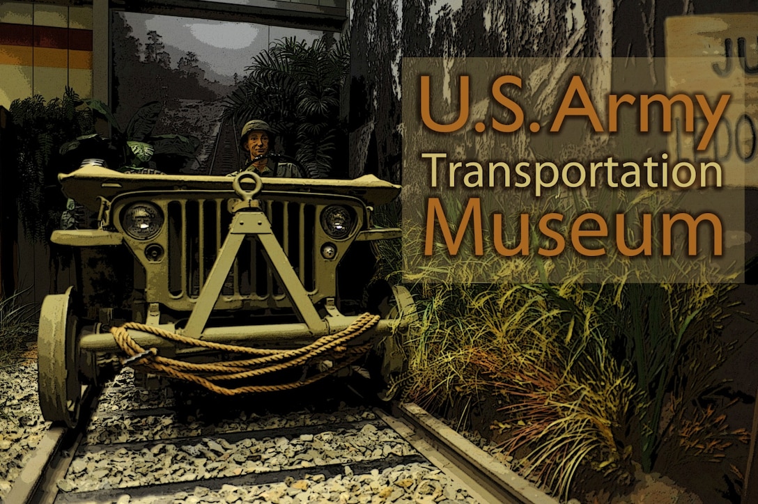 The U.S. Army Transportation Museum at Fort Eustis, Va., offers many resources for Service members and the community, including a transportation-focused library, guided tours and educational programs. The museum exhibits progress chronologically inside the building, beginning with artifacts and displays relating to the Revolutionary War. Plans are underway to include a new exhibit which will highlight transportation history from Operations Iraqi Freedom and Enduring Freedom. (U.S. Air Force graphic by Staff Sgt. Katie Gar Ward/Released)