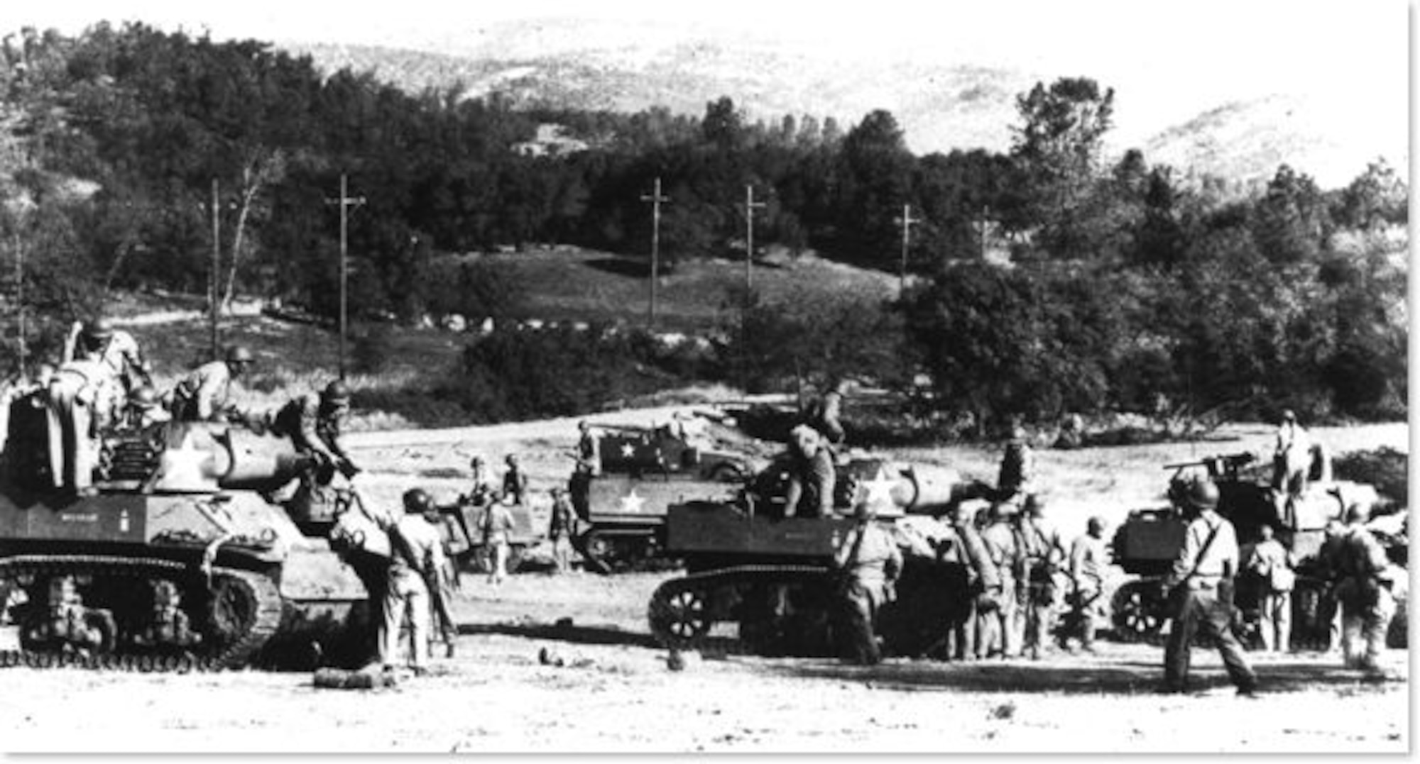 The 13th Armored Division training at Camp Beale, Calif. (Courtesy photo from militarymuseum.org/Released)