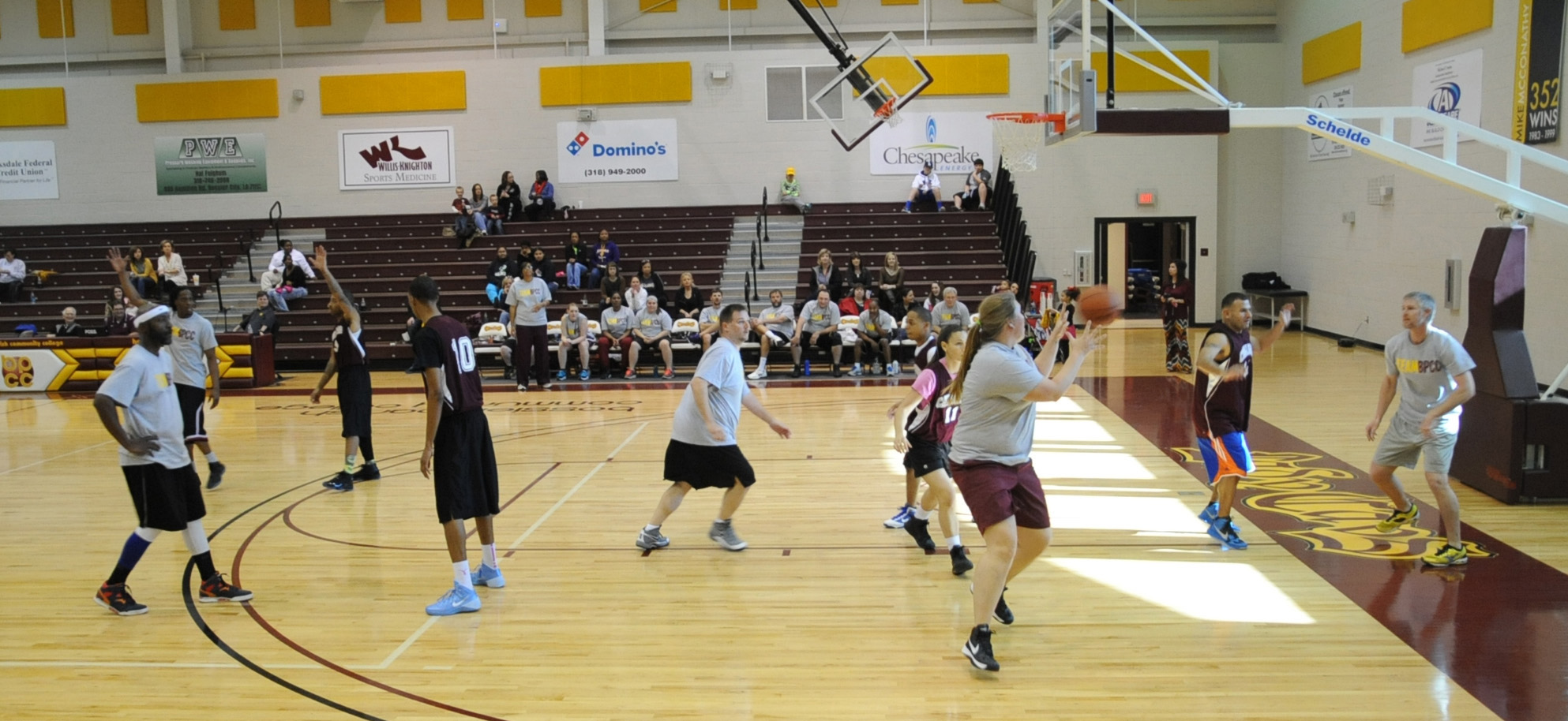 Barksdale Airmen Participate In Military Appreciation Basketball