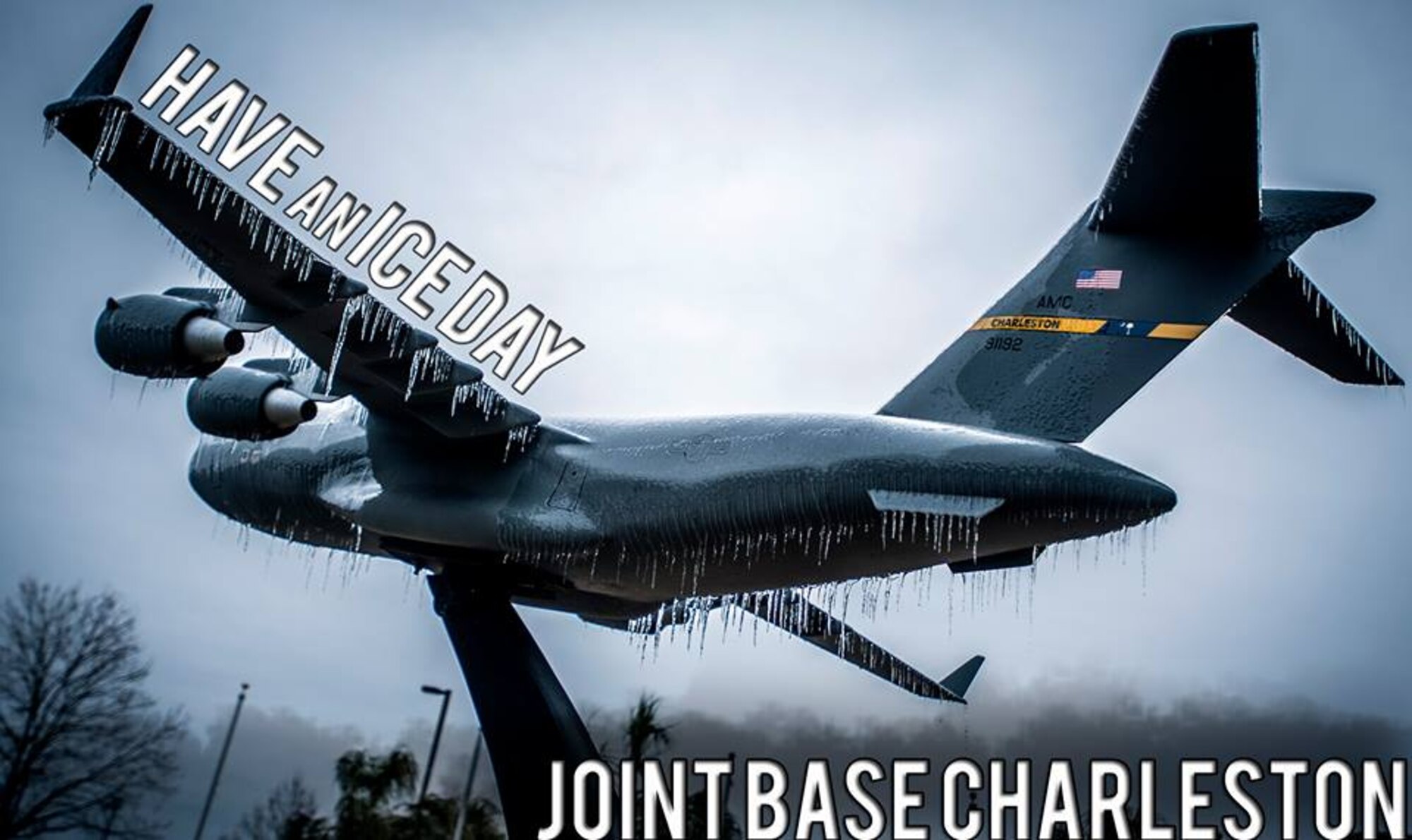As Charleston, S.C. thaws out from a rare winter storm that swept across the Southeast this week hitting the Lowcountry Tuesday night and suspending non-essential base operations, members of the 315th Airlift Wing returned to work mid-morning Jan. 30.  (U.S. Air Force Graphic)