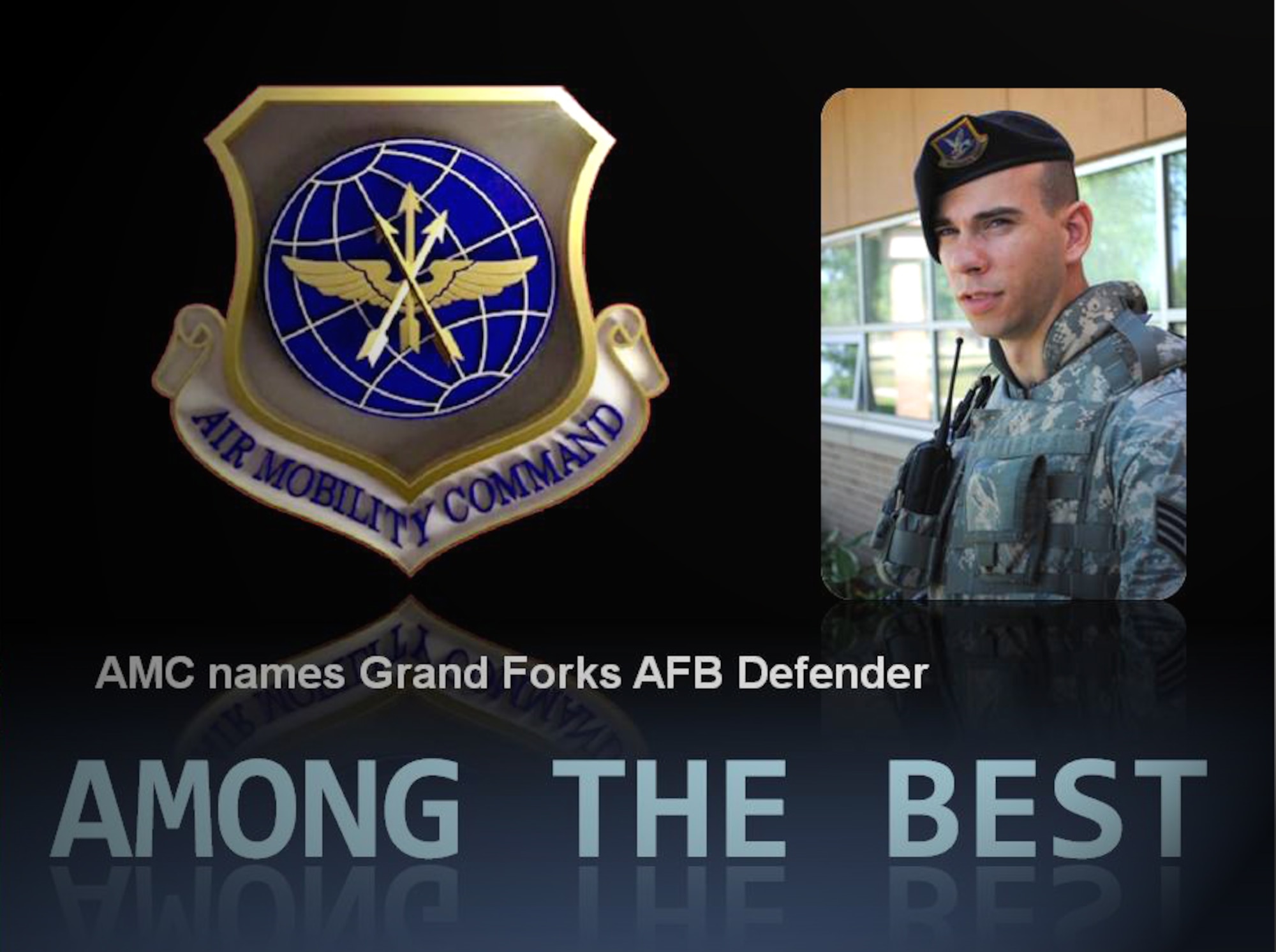 Staff Sgt. Christopher Giles, 319th Security Forces Squadron training instructor, was selected as the recipient for Air Mobility Command’s Outstanding Support Staff NCO Award for 2013. The Outstanding Support Staff NCO Award recognizes the exceptional work and contributions to the security forces career field of an enlisted service member in the ranks of staff sergeant or technical sergeant during the 12-month period from Oct. 1, 2012 through Sept. 30, 2013. (U.S. Air Force photo/Staff Sgt. Luis Loza Gutierrez) 
