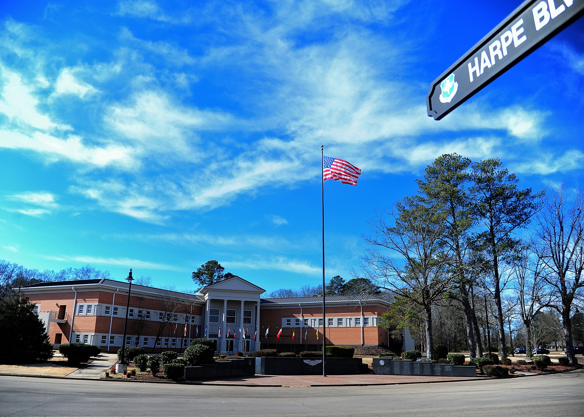 The 14th Flying Training Wing Headquarters building and Harpe Blvd. are both named after Gen. Winfield Scott Harpe. Harpe served as Wing Commander here in Columbus Air Force Base from July 1978 to July 1980.The Scott Harpe Complex was dedicated on August 27, 1990, upon completion of the new headquarters building.