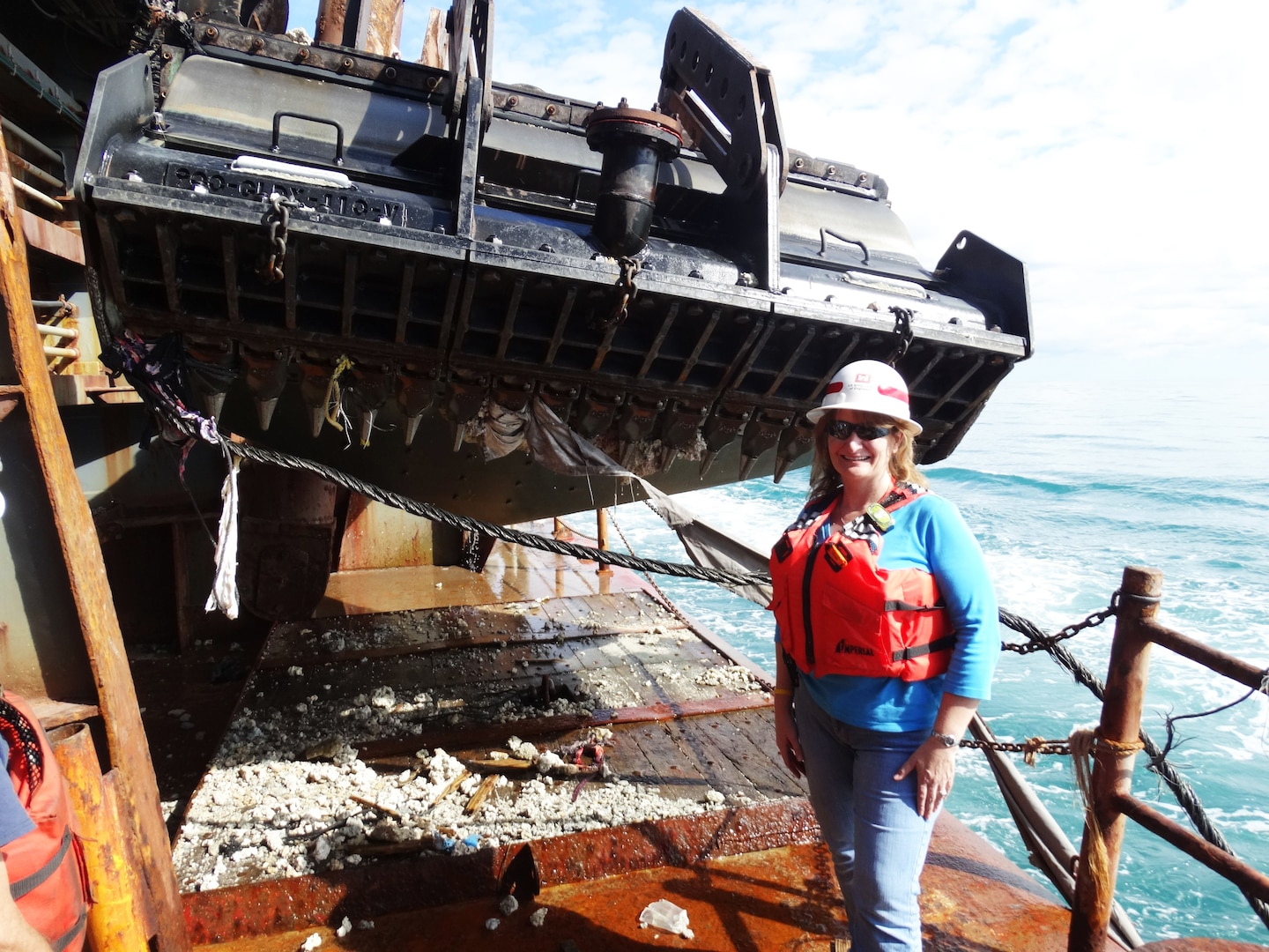Biologist Terri Jordan-Sellera on the job at Miami Harbor.
