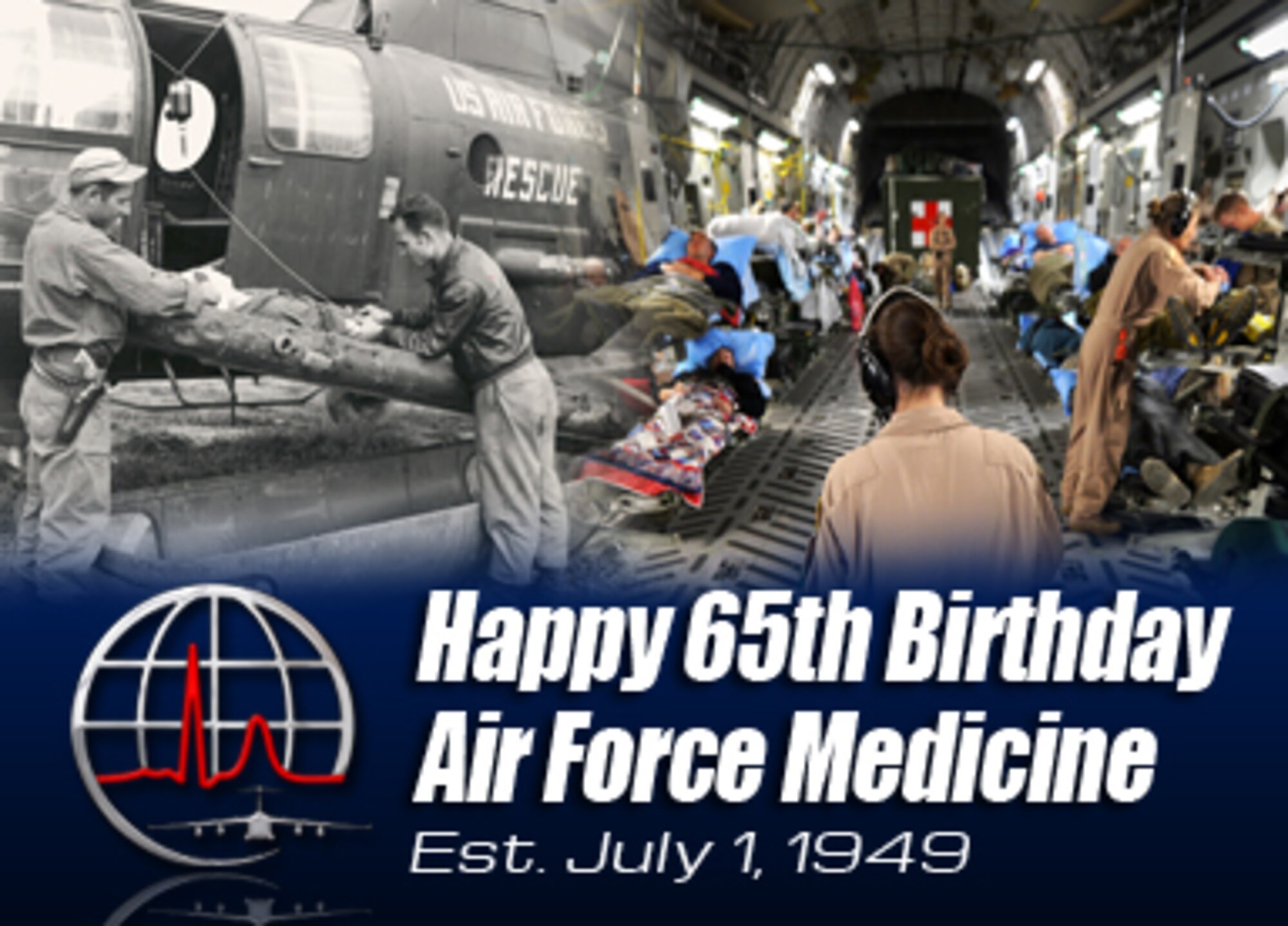 Happy 65th birthday to the Air Force Medical Service!

In September 1947 the combat elements of the Army Air Forces separated from the U.S. Army, forming the United States Air Force. But a few Air Force support functions, such as medical care, remained U.S. Army responsibilities for the next two years. Starting in 1948, the Air Force and the Air Surgeon, Maj. Gen. Malcolm C. Grow (1887-1960), began to convince the U.S. Army and the administration of President Truman that the Air Force needed its own medical service. In the summer of 1949, Air Force General Order No. 35 established a medical service with the following officer personnel components: Medical Corps, Dental Corps, Veterinary Corps, Medical Service Corps, Air Force Nurse Corps, and Women's Medical Specialist Corps. 

The order stated, "The above listed corps shall consist of those personnel transferred from corresponding corps of the Department of the Army, and personnel subsequently commissioned in the respective corps of the Medical Service, United States Air Force. Personnel appointed in the above corps will be carried on separate promotion lists." Each officer corps also received a contingent of enlisted medics. The effective date of the creation of the Air Force Medical Service (AFMS) was July 1, 1949. 

