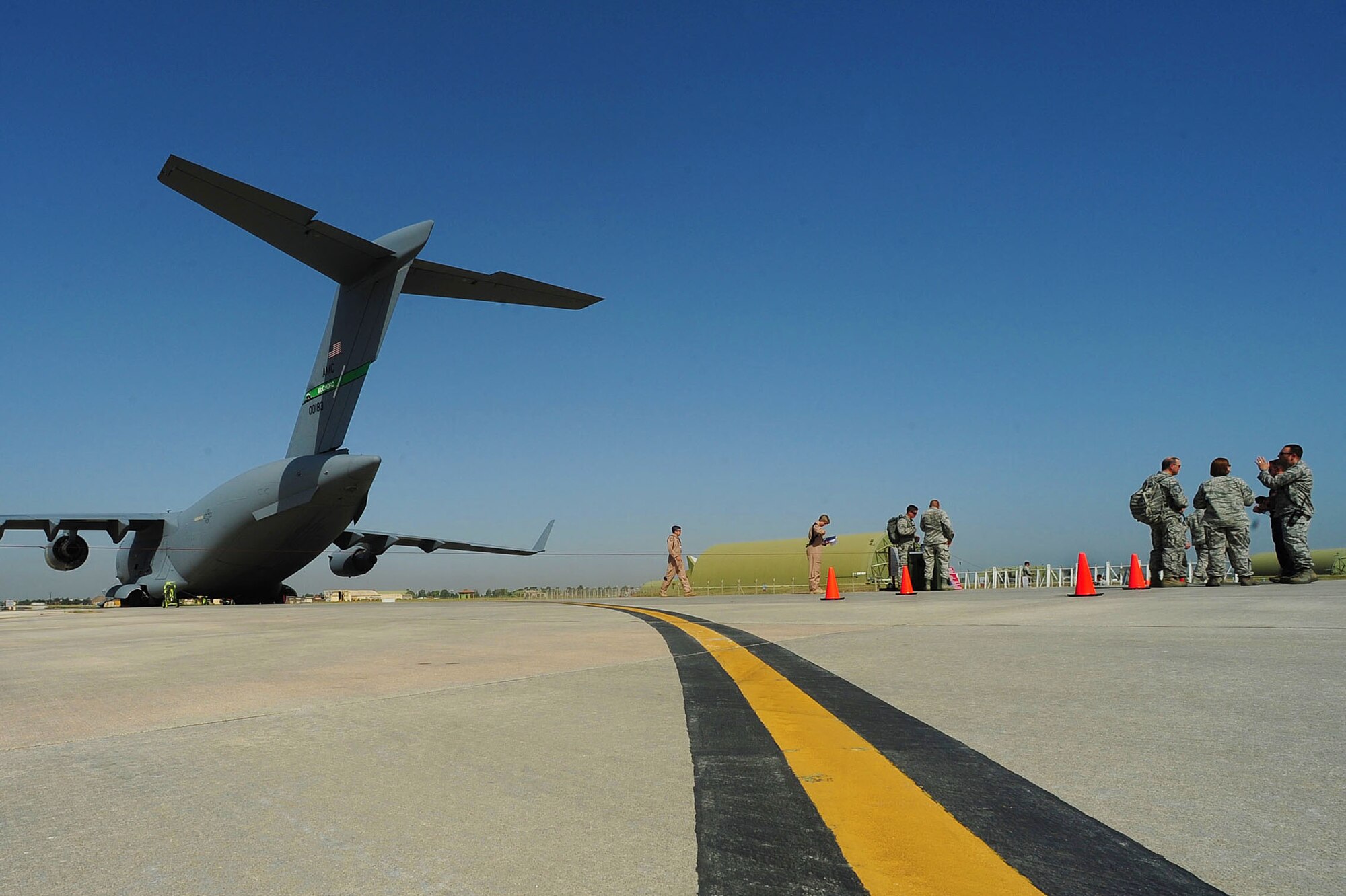 Airmen respond during an exercise June 27, 2014, Incirlik Air Base, Turkey. First responders from the 39th Medical Group, the 39th Security Forces Squadron, 39th Civil Engineer Squadron and the 39th Maintenance Squadron participated in the exercise.  (U.S. Air Force photo by Senior Airman Nicole Sikorski/Released)