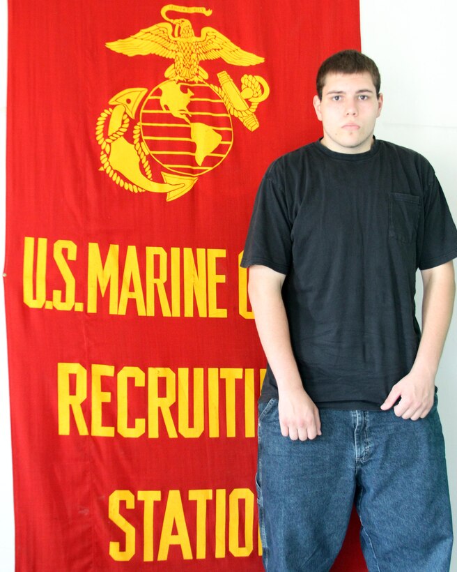 Steven Chaney of Barberton, Ohio, lost over 100 pounds in hopes of joining the United States Marine Corps. In just over a year, Chaney was able to achieve the feat with exercise, healthy eating and the mentorship of U.S. Marine Corps Sgt. David Belcher, a recruiter with Recruiting Sub-Station Akron. (U.S. Marine Corps hoto by Sgt. T.M. Stewman/Released)