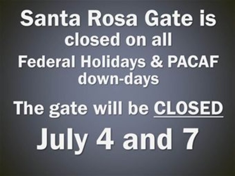 07032014- Santa Rosa Gate Closure