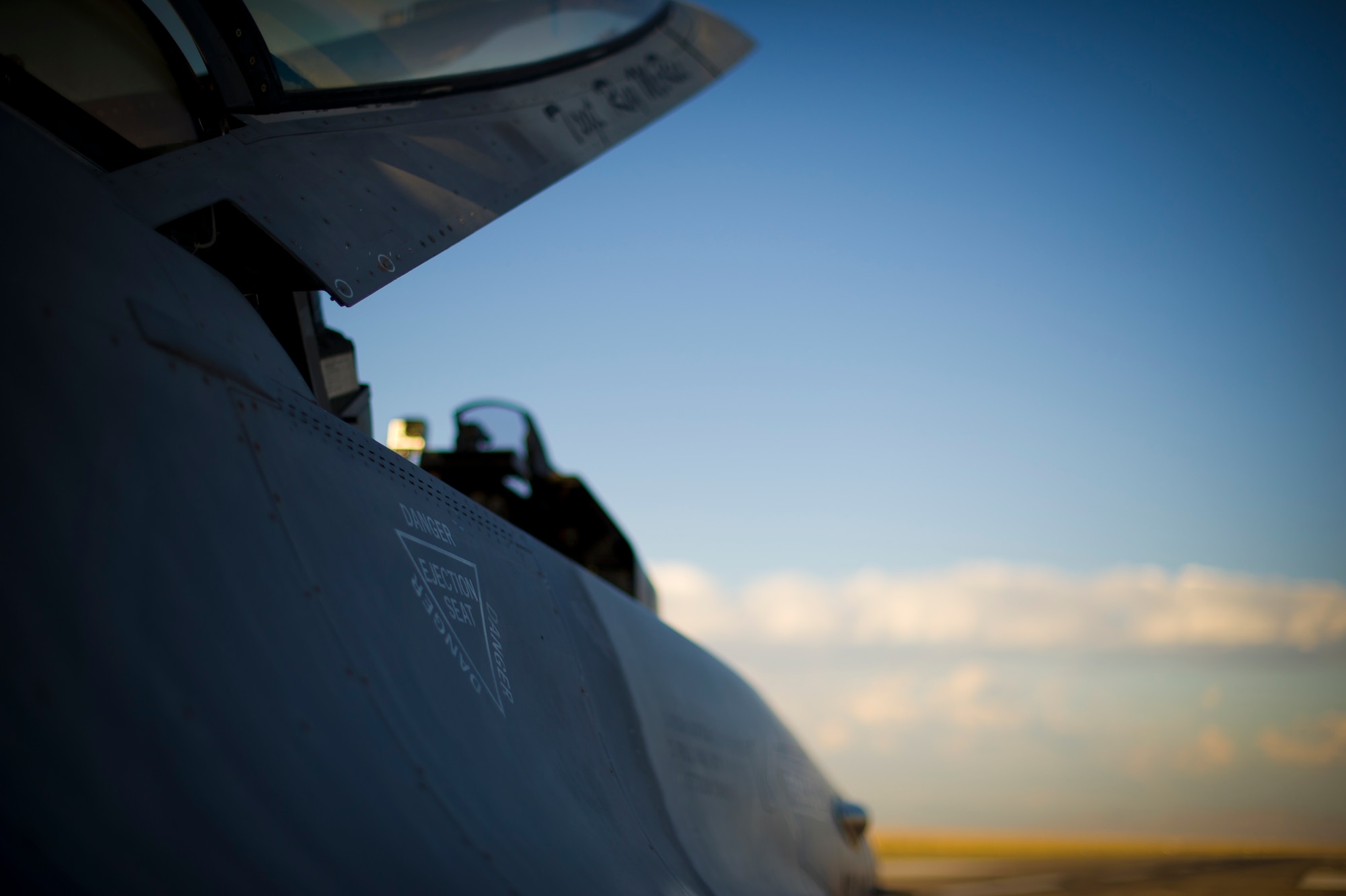 A QF-16 is prepared for takeoff during an unmanned live fire exercise at Holloman Air Force Base, N.M., June 25. A QF-16 took part in an operational live fire exercise as part of the aircrafts test flight program before the beginning of production at the Boeing facility in Cecil Field, Jacksonville, Fla. in late 2014. (U.S. Air Force photo by Airman 1st Class Aaron Montoya / Released)