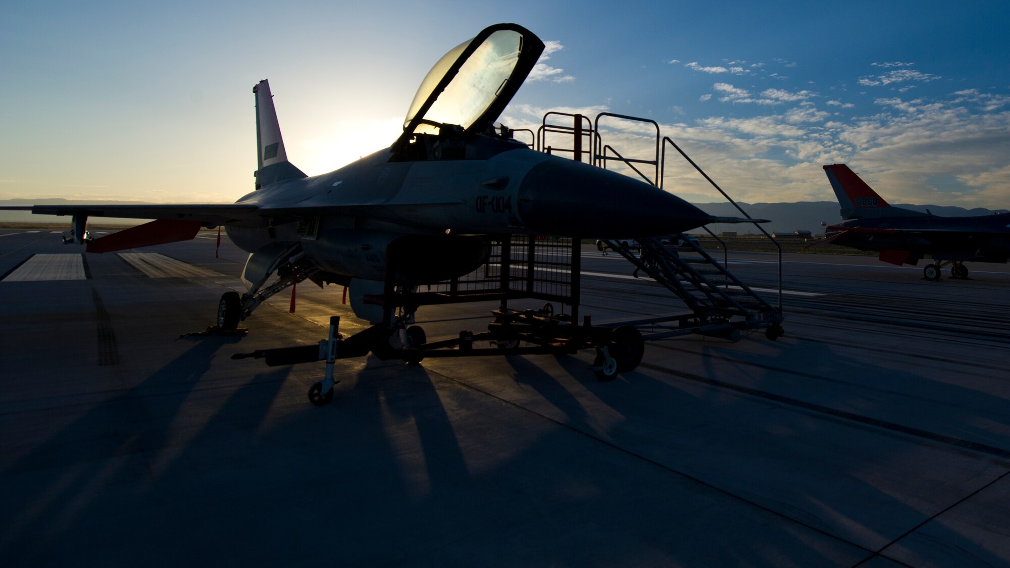 A QF-16 is prepared for takeoff during an unmanned live fire exercise at Holloman Air Force Base, N.M., June 25. A QF-16 took part in an operational live fire exercise as part of the aircrafts test flight program before the beginning of production at the Boeing facility in Cecil Field, Jacksonville, Fla. in late 2014. (U.S. Air Force photo by Airman 1st Class Aaron Montoya / Released)