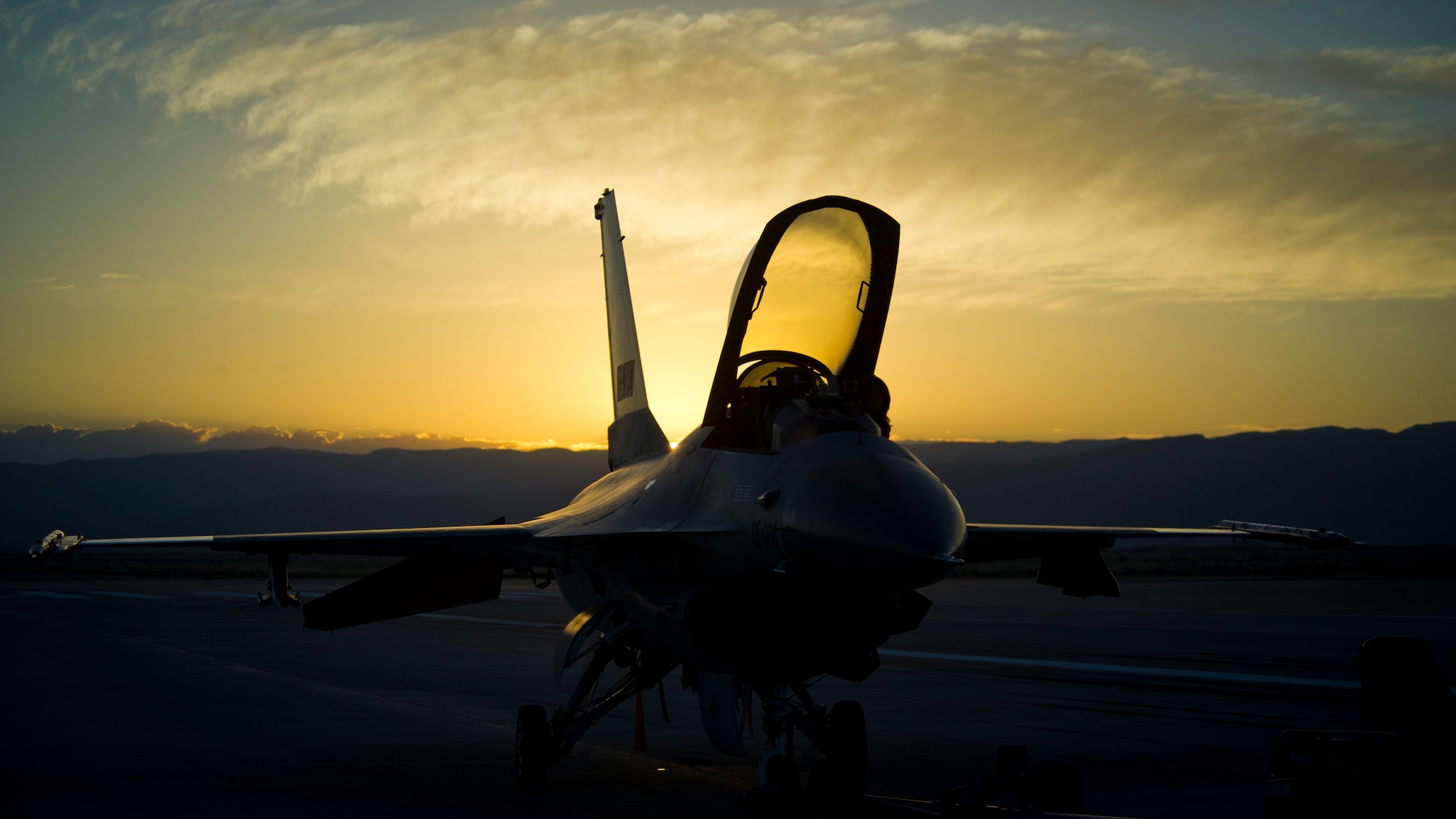 A QF-16 is prepared for takeoff during an unmanned live fire exercise at Holloman Air Force Base, N.M., June 25. A QF-16 took part in an operational live fire exercise as part of the aircrafts test flight program before the beginning of production at the Boeing facility in Cecil Field, Jacksonville, Fla. in late 2014. (U.S. Air Force photo by Airman 1st Class Aaron Montoya / Released)