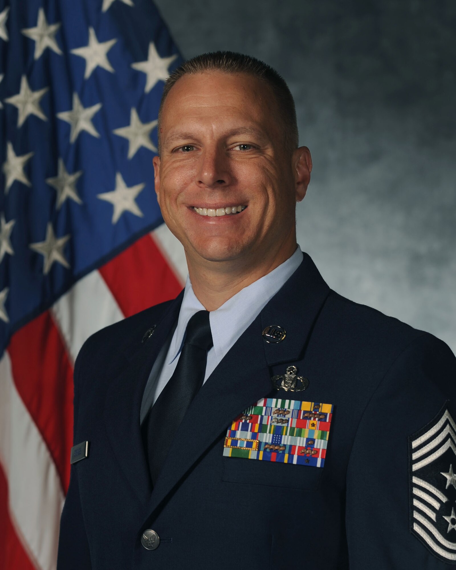 Chief Master Sgt. Matthew Grengs is the 55th Wing Command Chief. (U.S. Air Force photo)