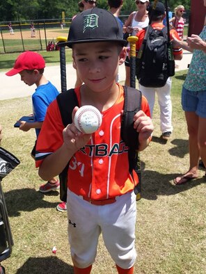 Evan Siary, pitcher for the Dirtbags, poses for a photo before the United
States Specialty Sports Association World Series in Birmingham, Ala., 27
June. Siary threw a no-hitter in the opening round of the tournament.
(Courtesy photo)
