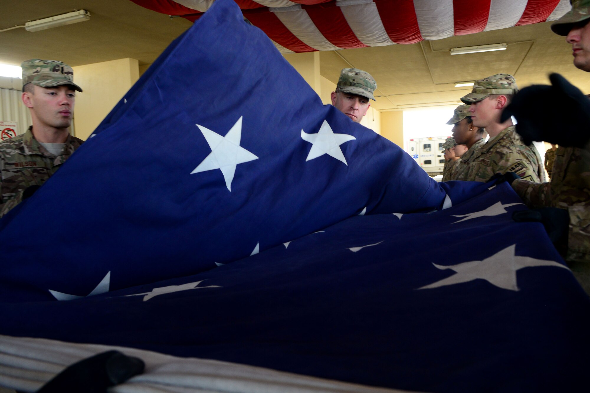 Military flag folding 2025 ceremony