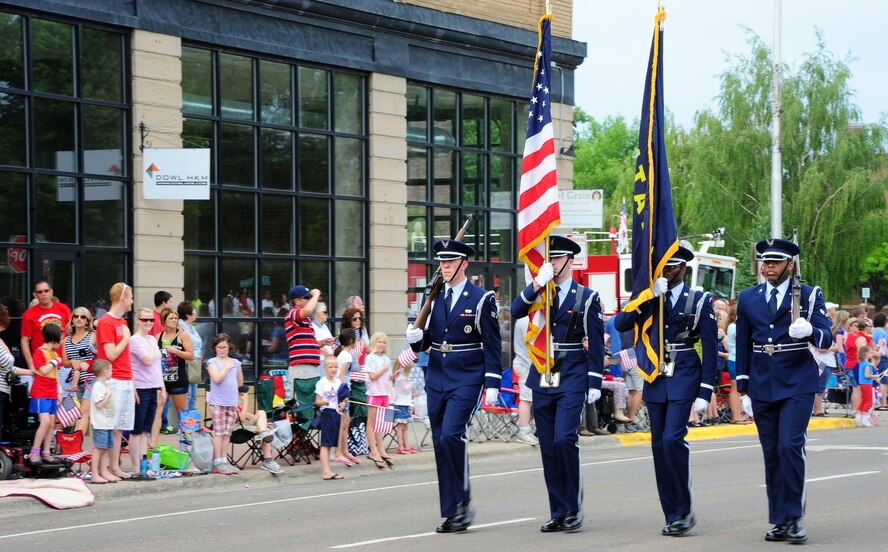 Malmstrom Air Force Base Airmen and members of the local community enjoyed a day of jubilation during the annual Independence Day parade in Great Falls, Montana, July 4, 2014. Units from Malmstrom AFB provided personnel and vehicles for the celebration of the 238th anniversary of American independence. 
