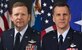 Brigadier Gen. Richard W. Scobee, left, will become commander of 10th Air Force, Naval Air Station Fort Worth Joint Reserve Base, Texas, and Brig. Gen. Randall A. Ogden will take over as director of Plans, Programs and Requirements, Office of the Air Force Reserve, Hq U.S. Air Force, Washington, D.C. (U.S. Air Force photos)