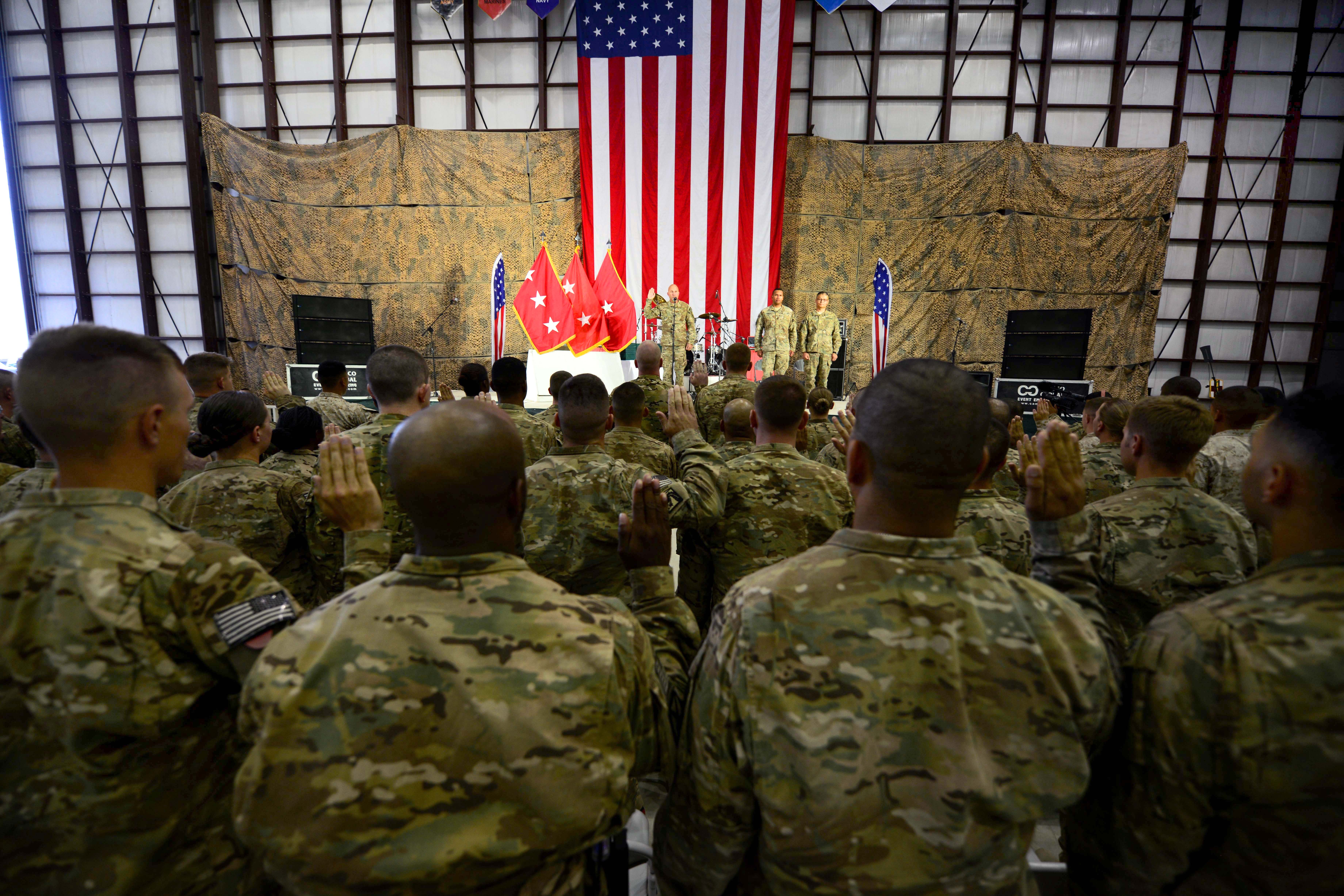 U S Service Members Receive The Oath Of Enlistment During An Independence Day Reenlistment Ceremony On Bagram A history of independence day. public domain