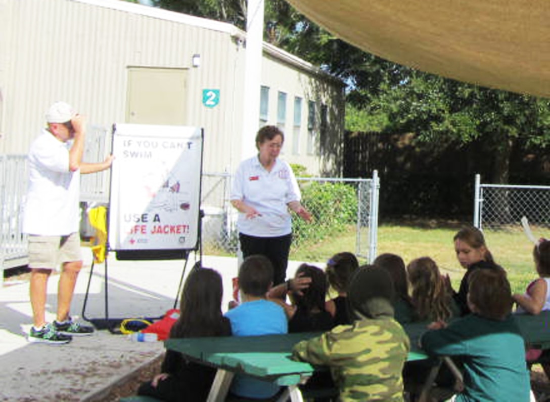 Dan and Karen Silverwood are one of several volunteer couples who educate children about water safety at the W.P. Franklin Lock and Dam campground. One former student told the couple that their presentation helped her save her cousin’s life. 