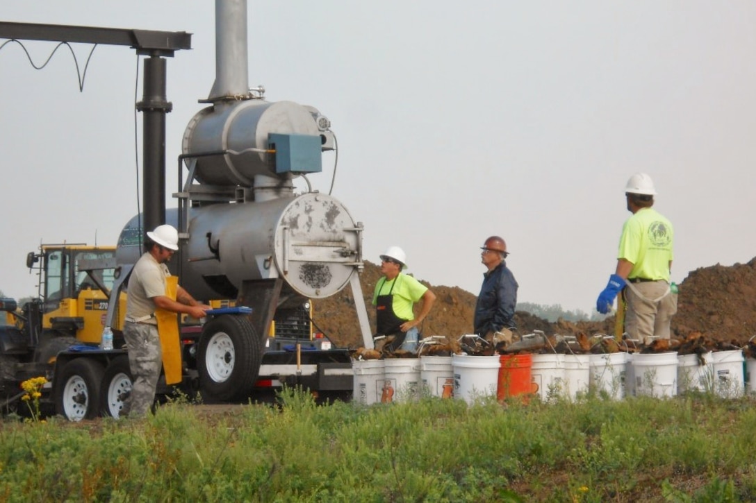 Contractors use the Thermal Flash Unit, which processes the remaining metal to remove any particles of white phosphorous.