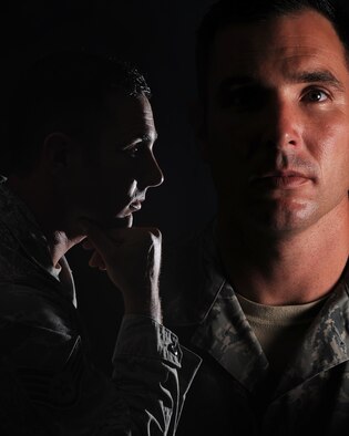 Staff Sgt. Christopher D’Angelo, 819th RED HORSE Squadron heavy equipment operator, was injured by an improvised explosive device January 15, 2008. To help combat D’Angelo’s emotional and physical struggles, he began competing in wounded service member events.  (U.S. Air Force photo illustration/Airman 1st Class Joshua Smoot)