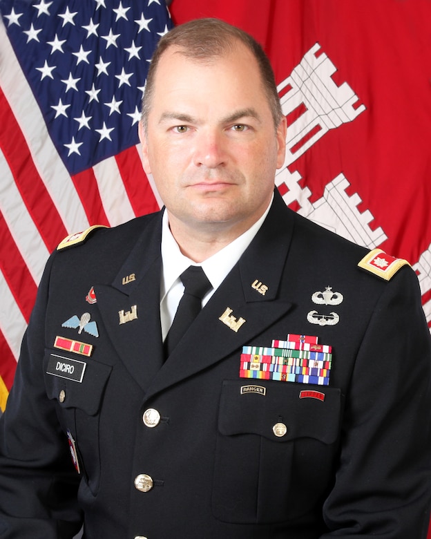 Colonel Torrey A. DiCiro assumed the duties of deputy commander, Mississippi Valley Division, Vicksburg, Miss., on July 9, 2014. He also serves as secretary of the Mississippi River Commission. He came to MVD from Joint Base Lewis McChord, Wash., where he served two years as deputy commander for the 555th Engineer Brigade. Prior to that he was commander of the Corps’ San Francisco District (2010-2012).