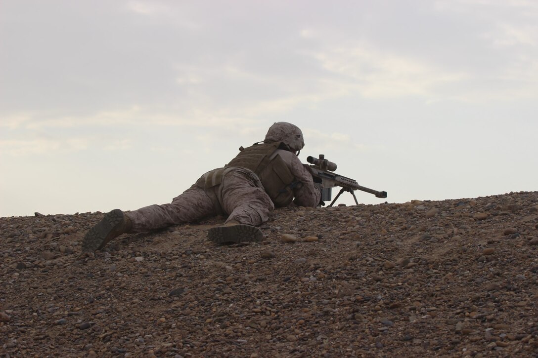 Sergeant Thomas Z. Spitzer, professionally instructed gunman, Scout Sniper Platoon, 1st Battalion, 7th Marine Regiment, provides security during a mission in Helmand province, Afghanistan, June 10, 2014. Spitzer, a 23-year-old native of New Braunfels, Texas, was killed while conducting combat operations, June 25, 2014.