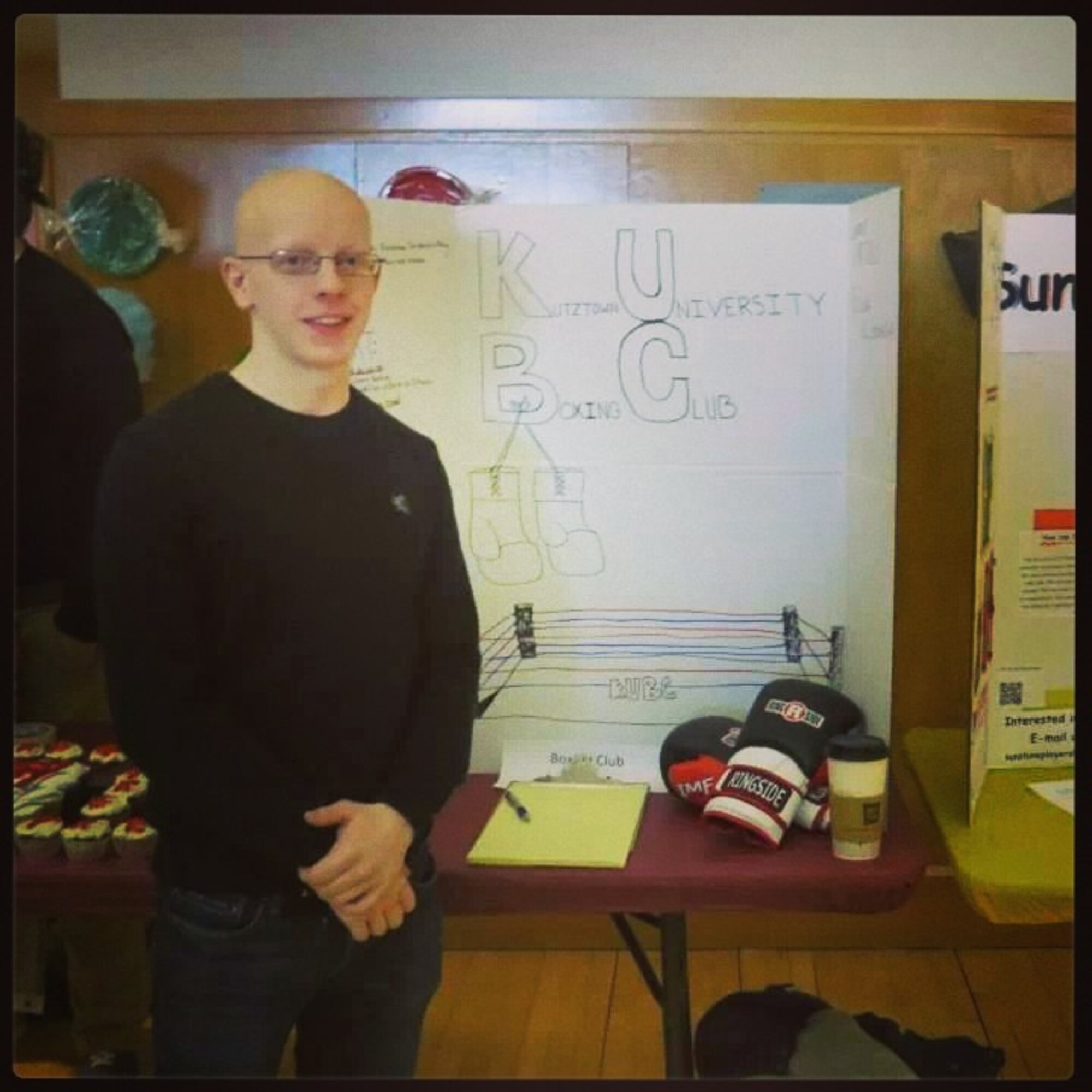 Patrick Ball, although unable to serve in the military, has been greatly influenced by his father. In addition to pursuing a career in criminal justice, he also founded the Kutztown University Boxing Club. (Courtesy Photo)