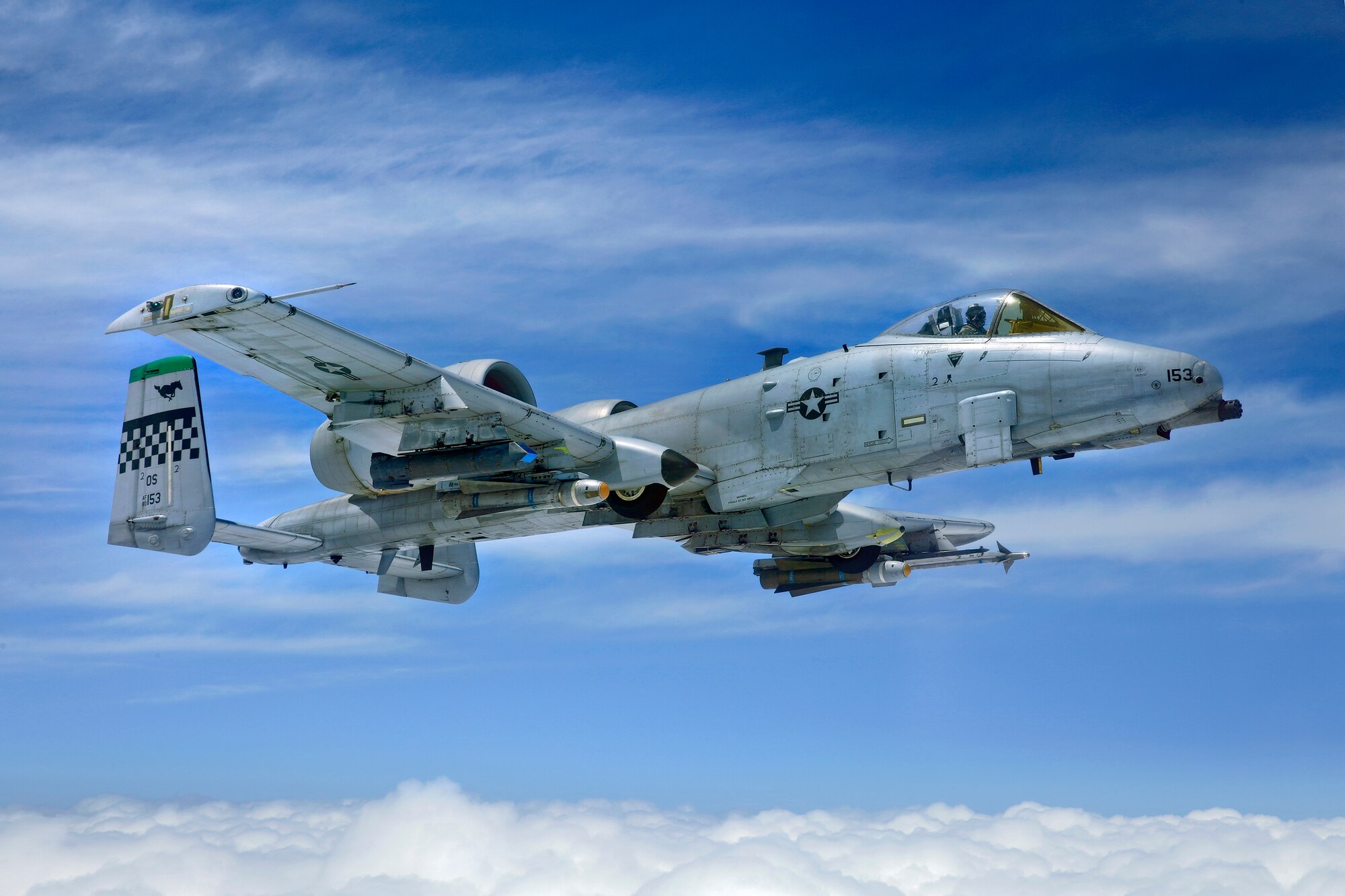 An A-10 Thunderbolt II from the 25th Fighter Squadron flies over the Republic of Korea, May 14, 2014. (Courtesy Photo/John M. Dibbs)