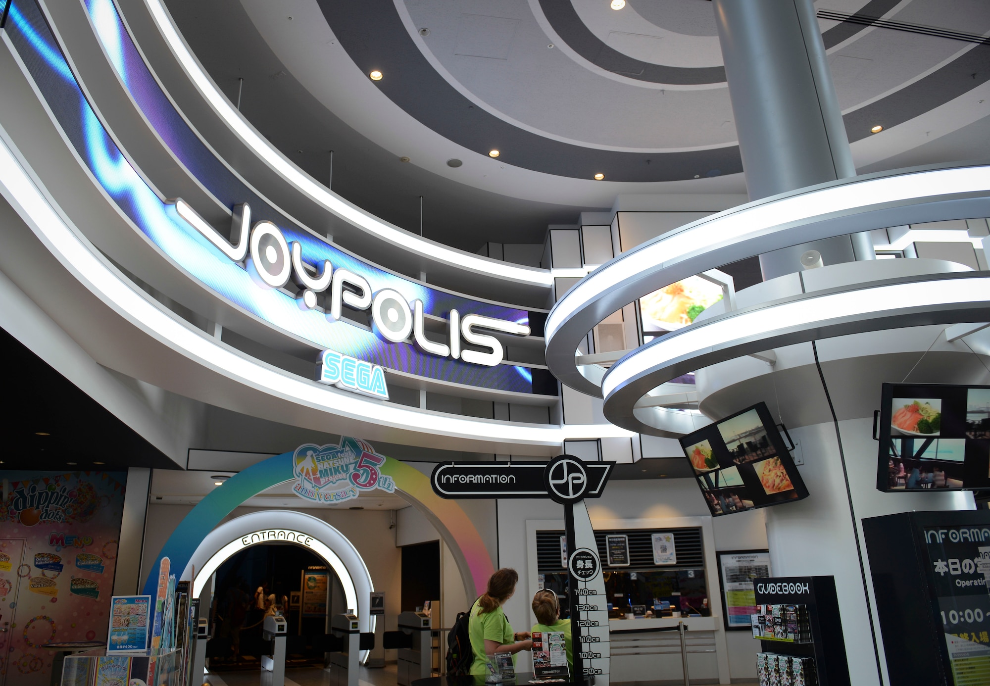 When you’re in Odaiba, check out all it has to offer, including the Joypolis.  The entertainment center features a number of amusement rides and arcade games, making it a fun place for the whole family. (U.S. Air Force photo by Airman 1st Class Meagan Schutter/Released)