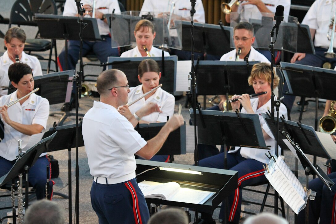 1st Lt. Ryan J. Nowlin will lead the Marine Band in a Summer Fare concert on the steps of the U.S. Capitol July 16 & 17 at 8 p.m. (U.S. Marine Corps photo by Master Sgt. Kristin Mergen/released)
