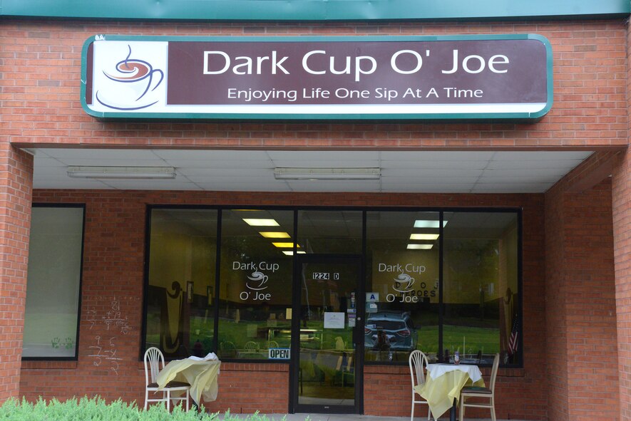 The Dark Cup O’ Joe is located on Alice drive near West Westmark Blvd, Sumter, S.C., July 3, 2014. They are a family owned coffee shop that opened in 2013 that supports military personnel and the community. (U.S. Air Force photo by Airman 1st Class Diana M. Cossaboom/Released)