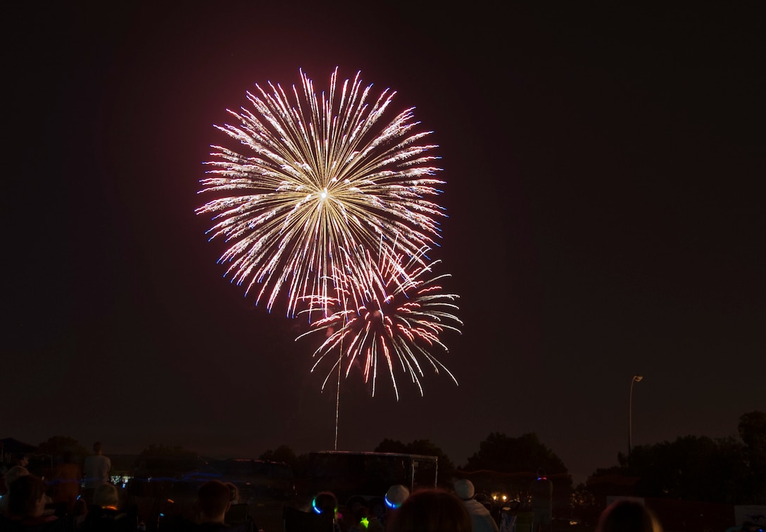 Fireworks light up the sky during Freedom Fest at Sheppard Air Force Base, Texas, July 4, 2014.  The event was intended community and base morale. (U.S. Air Force photo/Airman 1st Class Robert L. McIlrath)