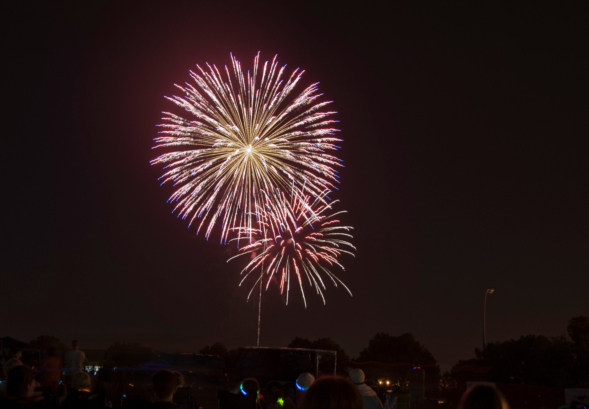 Fireworks light up the sky during Freedom Fest at Sheppard Air Force Base, Texas, July 4, 2014.  The event was intended community and base morale. (U.S. Air Force photo/Airman 1st Class Robert L. McIlrath)