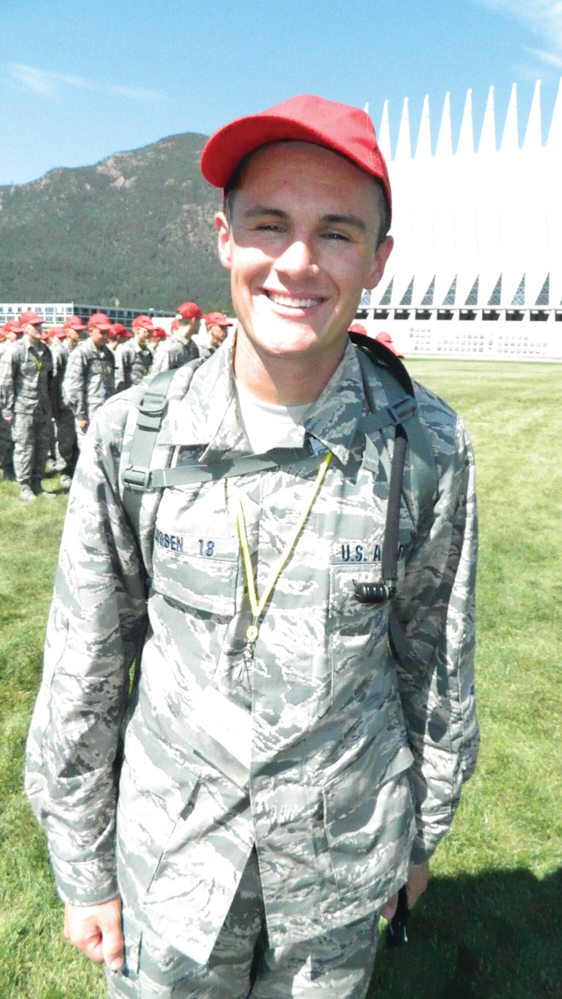 Basic Cadet Evan Loosen, of Kingfisher, Okla. He's assigned to the Hellcats squadron. (U.S. Air Force photo/Amber Baillie)