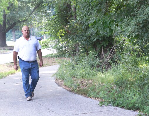 Bob Fiske, a 409th Supply Chain Management employee, takes a mid-day stroll along the nature trail near the Base Fitness Center Tuesday. Fiske is one of more than 300 Team Robins members who participated in the Health and Wellness Center’s 10,000 Steps A Day Walk Challenge. The challenge helped Fiske lose 9 pounds and lower his blood pressure.