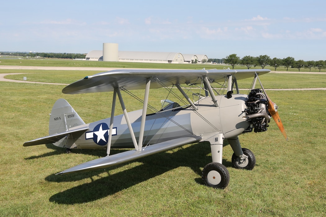 DAYTON, Ohio --The Stearman PT-13D Kaydet at the National Museum of the U.S. Air Force. Plans call for the aircraft to be part of an expanded Tuskegee Airman exhibit in the World War II Gallery at the National Museum of the U.S. Air Force. (U.S. Air Force photo by Don Popp)