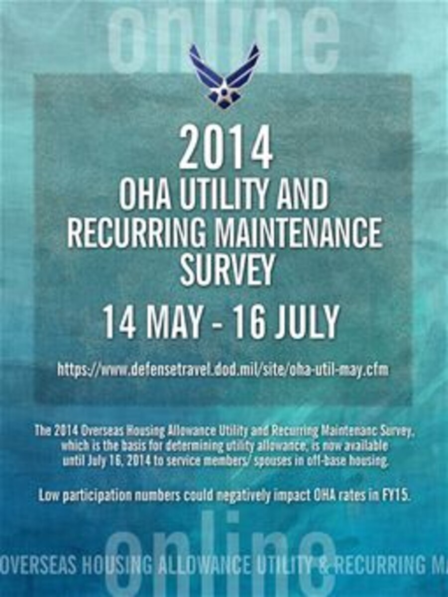 Overseas Housing Allowance survey now available > Kadena Air Base > News