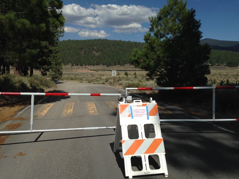Access to Martis Creek Lake near Truckee, Calif., is closed July 12, 2014, as a precaution against a likely algal bloom.