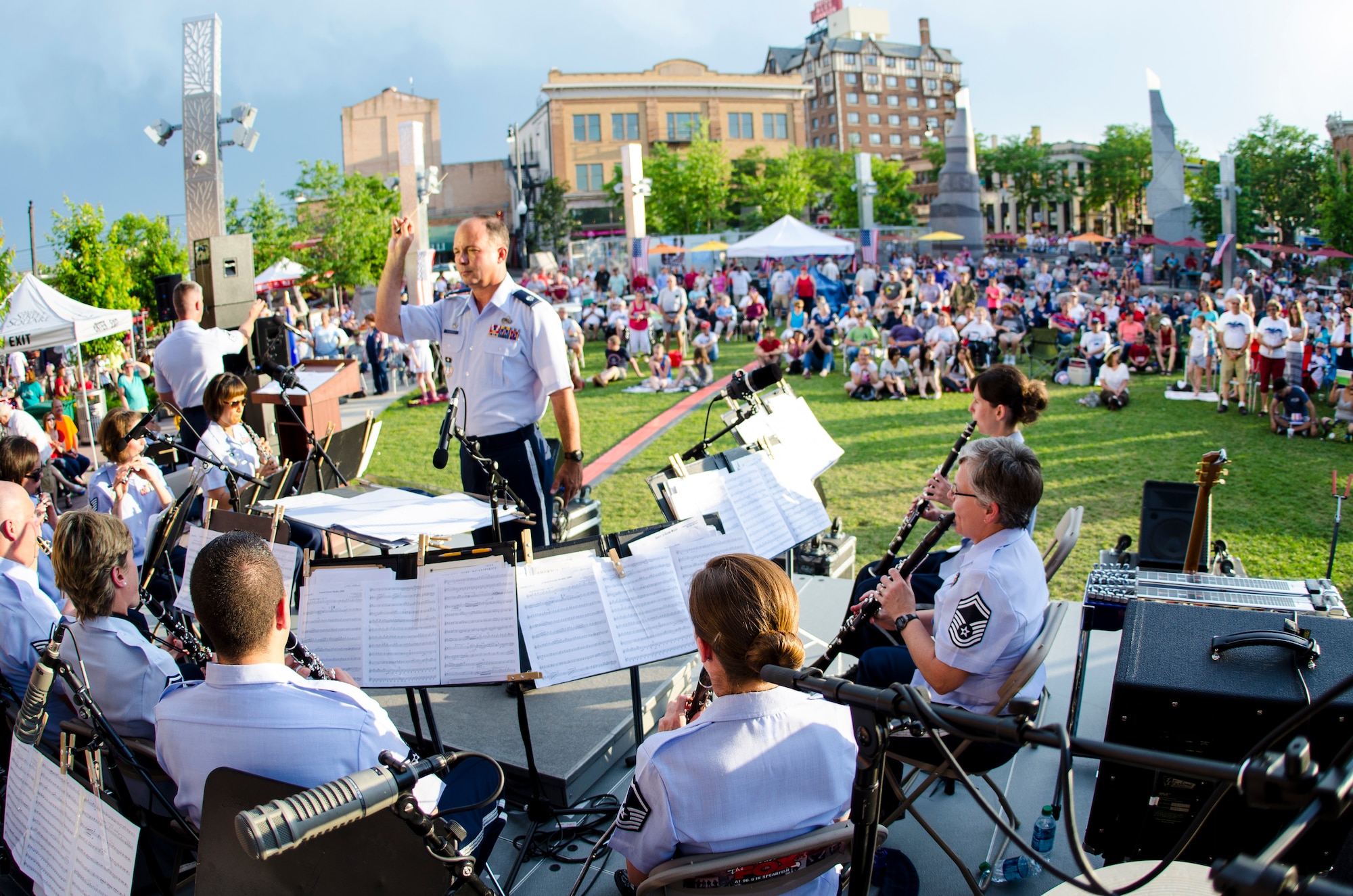 The United States Air Force Academy Band performed an Independence Day Celebration for audiences in Wyoming and South Dakota.  (U.S. Air Force photo/Tech. Sgt. Patrick Brush)