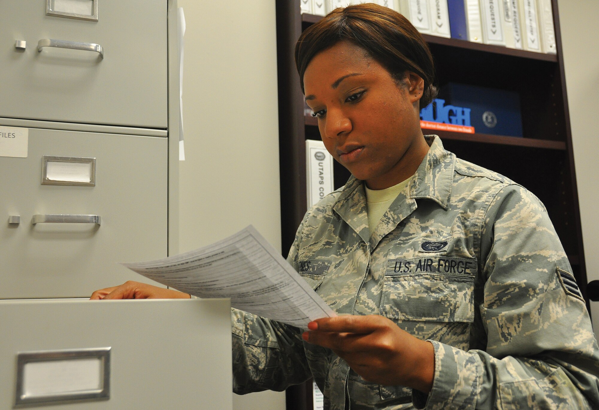 WRIGHT-PATTERSON AIR FORCE BASE, Ohio - Senior Airman Asia Jones, 445th Operations Support Squadron personnel specialist, is the 445th Airlift Wing July Spotlight Performer. (U.S. Air Force photo/Senior Airman Devin Long)