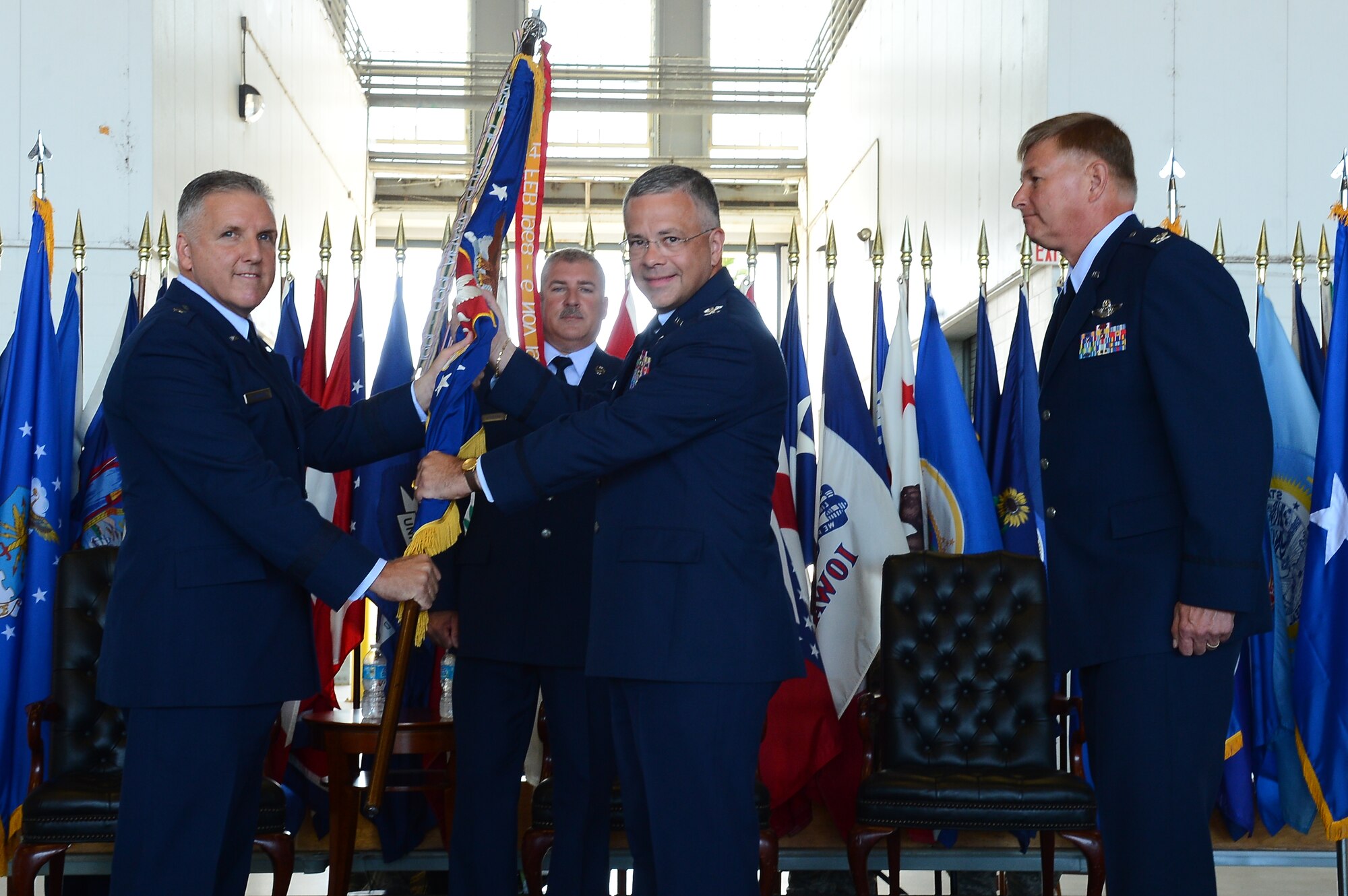 Col. Randal L. Bright assumed command of the 927th Air Refueling Wing during a ceremony here July 13th. Randall is coming to the 927th ARW from the Air Force Reserve Command Head Quarters, at Robbins Air Force Base, Ga. (U.S. Air Force photo by SrA Vernon Fowler)