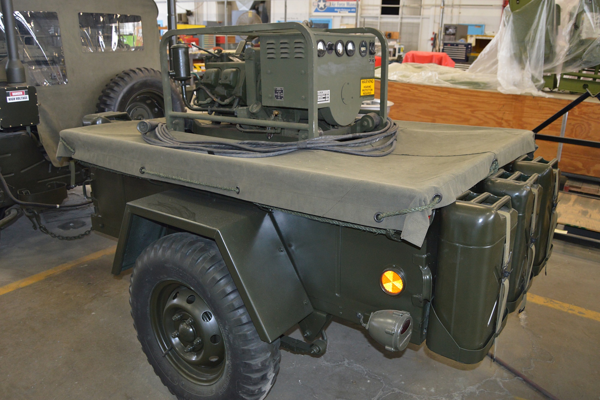 DAYTON, Ohio  -- Volunteers have nearly completed restoration work on the M151 Jeep. This vehicle was modified into a Forward Air Control (FAC) Jeep, which communicated with FAC aircraft to aid troops on the ground during the Southeast Asia War. (U.S. Air Force photo by Ken LaRock)