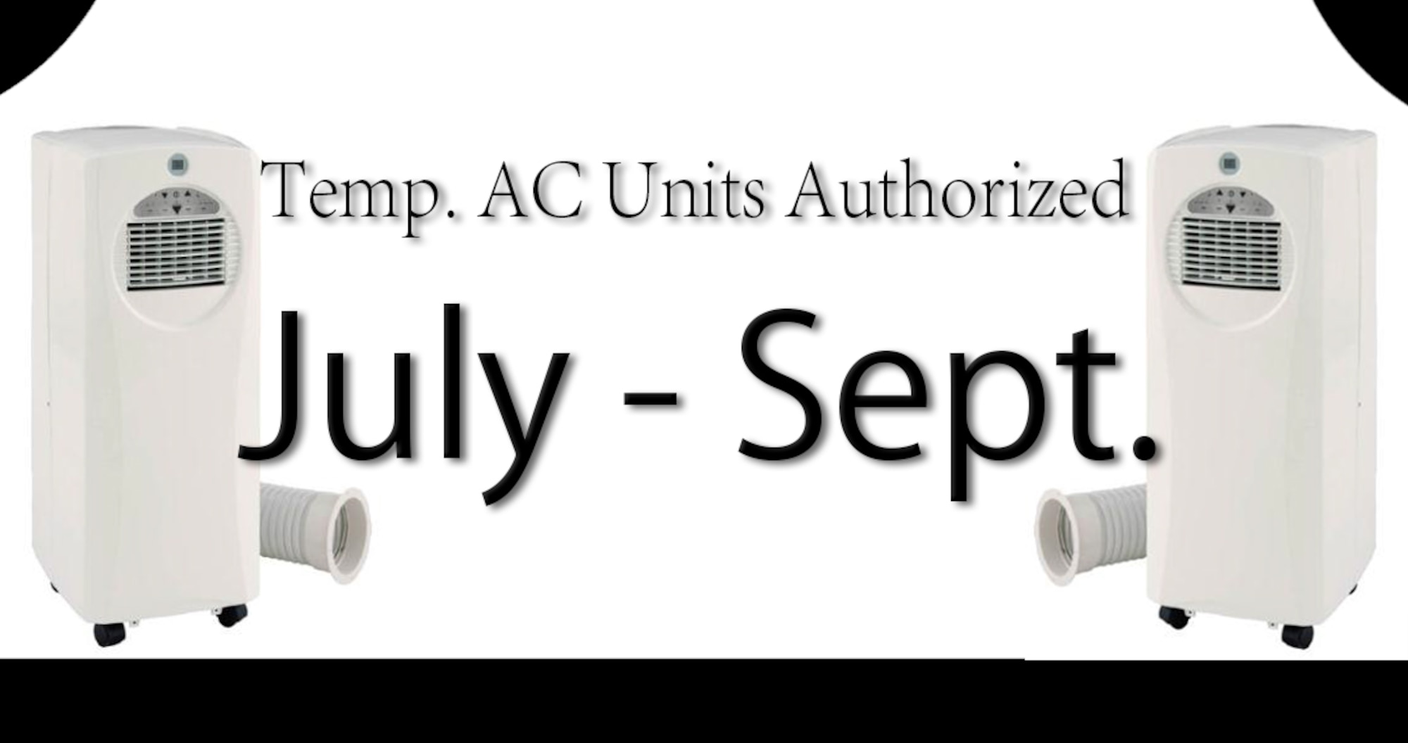 For the second summer in a row, residents of Misawa Air Base, Japan, are allowed to turn on their portable Air Conditioning units from July 15 through September 2014. However, residents are reminded that the use of only one AC unit per household is currently permitted. (Misawa Air Base Public Affairs graphic)
