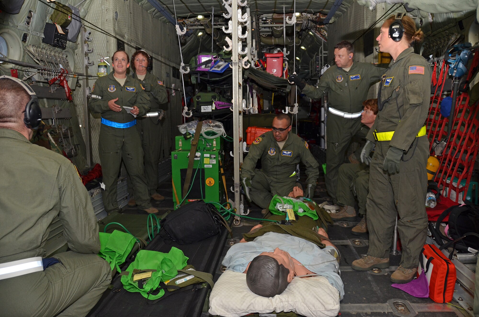 A Youngstown C-130 landed at Westover Air Reserve Base, Mass., July 14, to pick up  12 Airmen assigned to the 439th Aeromedical Evacuation Squadron (AE). AE units provide tactical aeromedical evacuation for injured U.S. troops and regional Unified Commands. AE flight nurses and medical technicians have the capability to fly patients on over 5 different aircraft which include the C-17, KC-135, C-21, C-130, and the KC-10. The medical crew is fully self-contained and have their own oxygen that uses the aircraft's electrical system. (U.S. Air Force photo/SSgt. Kelly Goonan)