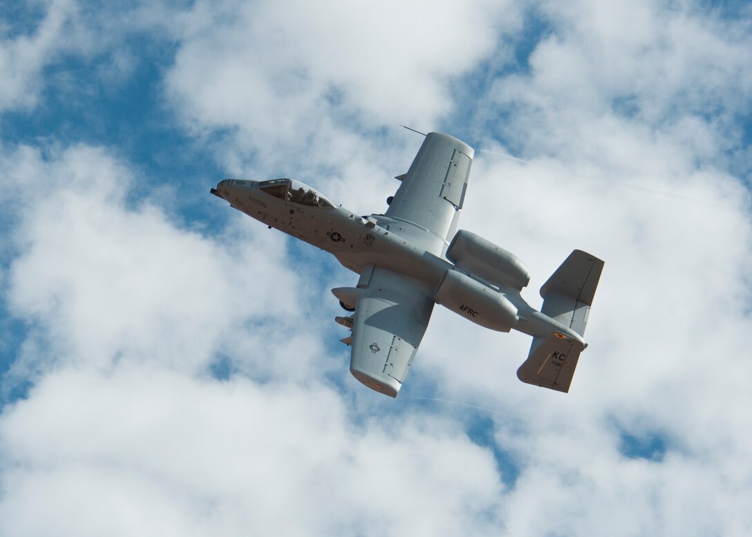 An A-10 Thunderbolt II flies during the 2014 Hawgsmoke competition July 10, 2014, at the Barry M. Goldwater Range II in Tucson, Ariz. Hawgsmoke is a biennial worldwide A-10 bombing, missile, and tactical gunnery competition, which was derived from the discontinued “Gunsmoke” Air Force Worldwide Gunnery Competition. The inaugural Hawgsmoke was in 2000 at the Alpena Combat Readiness Training Center in Michigan. (U.S. Air Force photo/Capt. Susan Harrington)