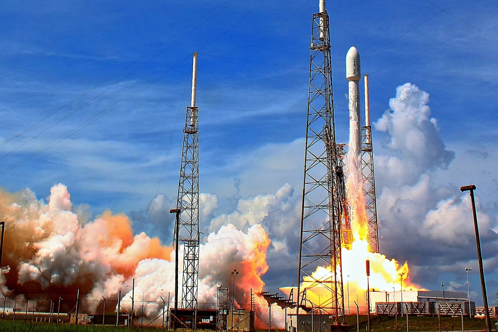 The 45th Space Wing supported Space Exploration Technologies' successfully launches a Falcon 9 rocket carrying six second-generation ORBCOMM communications satellites July 14, 2014, from Space Launch Complex 40, at Cape Canaveral Air Force Station, Fla. (Courtesy photo/Alan Walters)