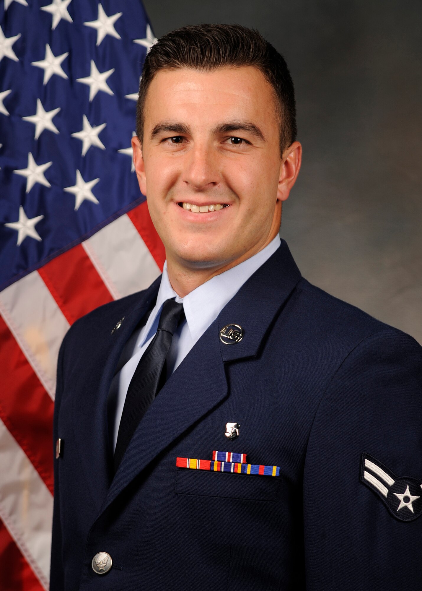 Airman 1st Class Keegan McArthur has been selected as a member of Team Fairchild's elite, Fairchild's Finest, at Fairchild Air Force Base, Wash. Arthur is an aerospace medicine service apprentice in the 92nd Aerospace Medicine Squadron. (U.S. Air Force photo by Staff Sgt. Michael Means/Released)