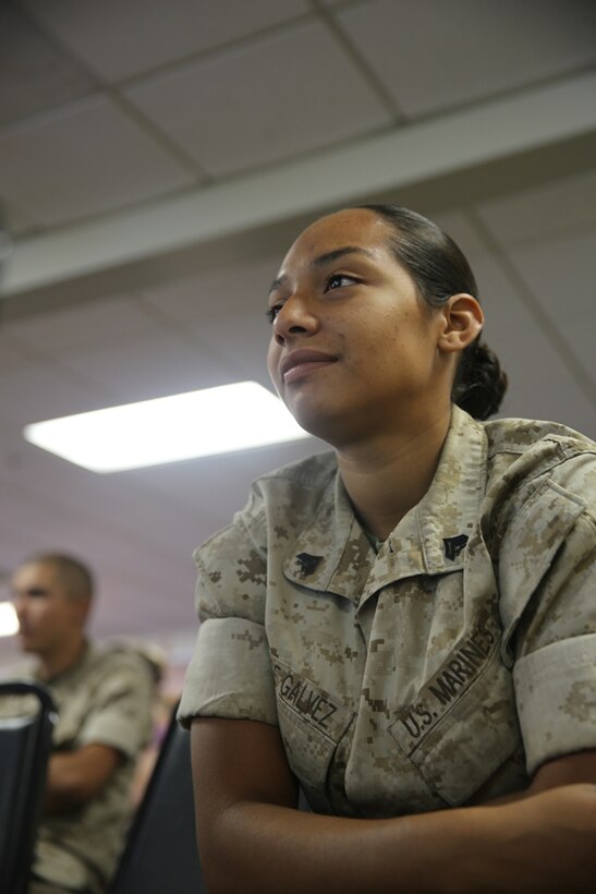 Marines and base employees on Marine Corps Logistics Base Barstow, Calif., were given a class on violence prevention by Lowell Rector and Steve Sullivan, class instructors, contracted with Headquarters Marine Corps, July 15. The class entailed instructors explaining different ways to tell if a person will cause bodily harm to him or herself, co-workers, or innocent bystanders. The three stages of anger, which is moderate, high, and extreme, were explained as well as indicators that can lead to someone becoming violent. The Violence Prevention Program was put into place to prevent violence in the workplace, from active shooters to verbal harassment. 