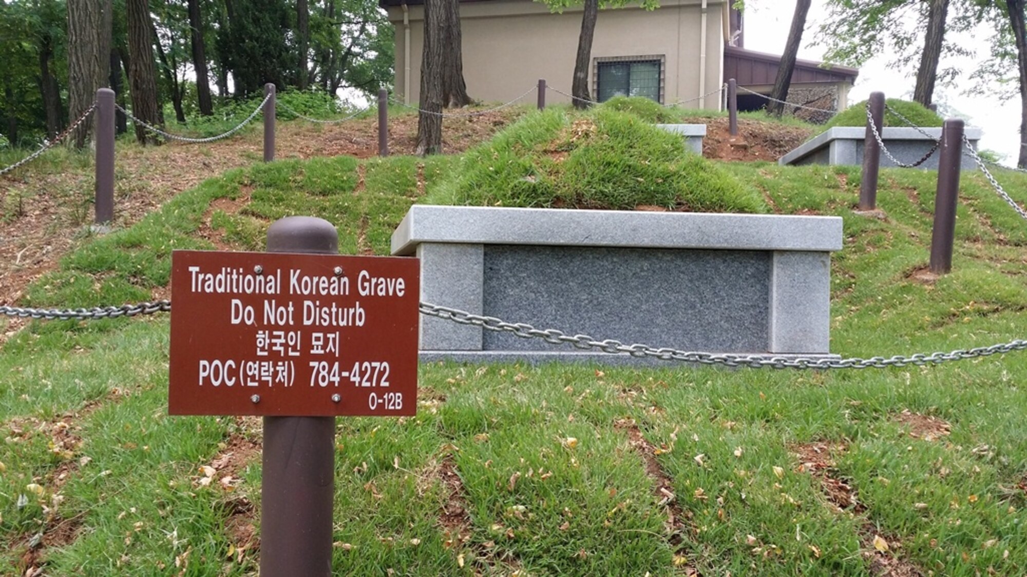 The 51st Civil Engineer Squadron recently renovated traditiona Korean gravesites on base. (Courtesy Photo)