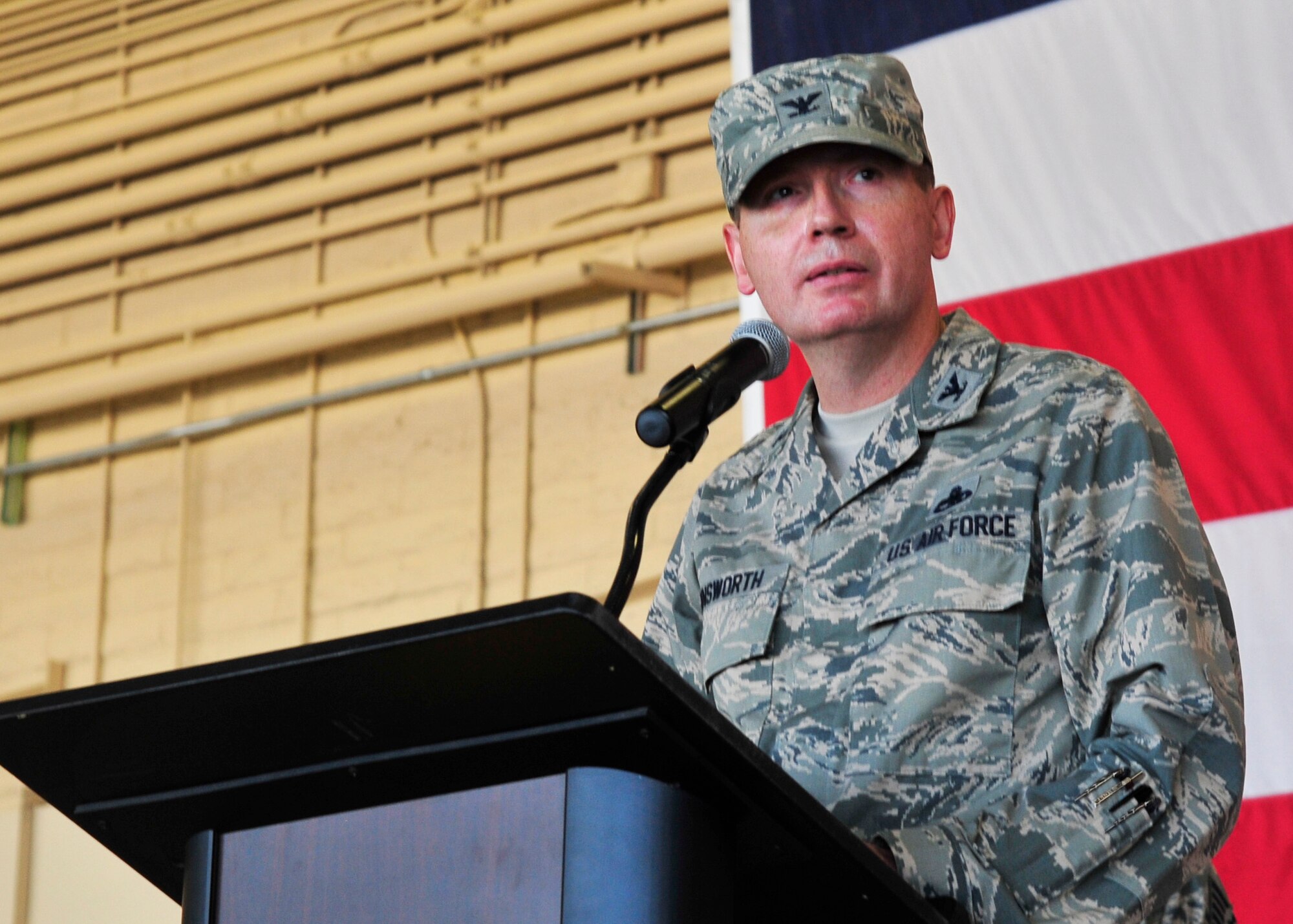 Col. Ricky Ainsworth took command of the 56th Maintenance Group Wednesday at Luke Air Force Base. (U.S. Air Force photo/Senior Airman Grace Lee)